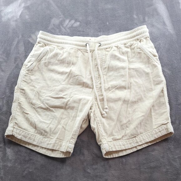 Marine Layer Other - Marine Layer Shorts Mens Medium White Cotton Canvas 6 Inch Lounge Drawstring